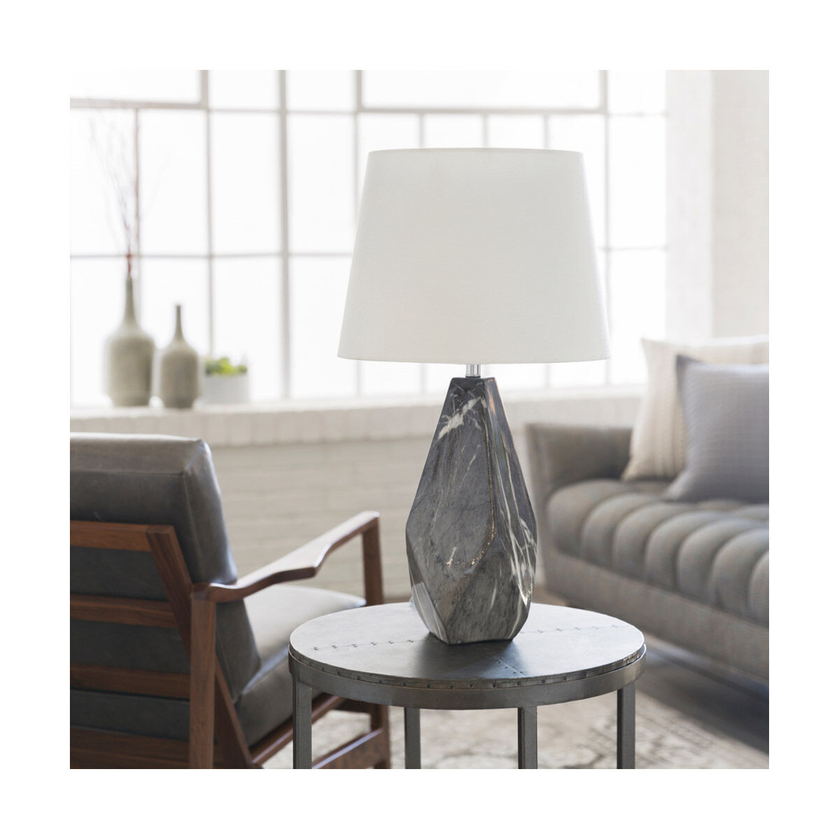 Henley 25 inch 100 watt Black Table Lamp Portable Light