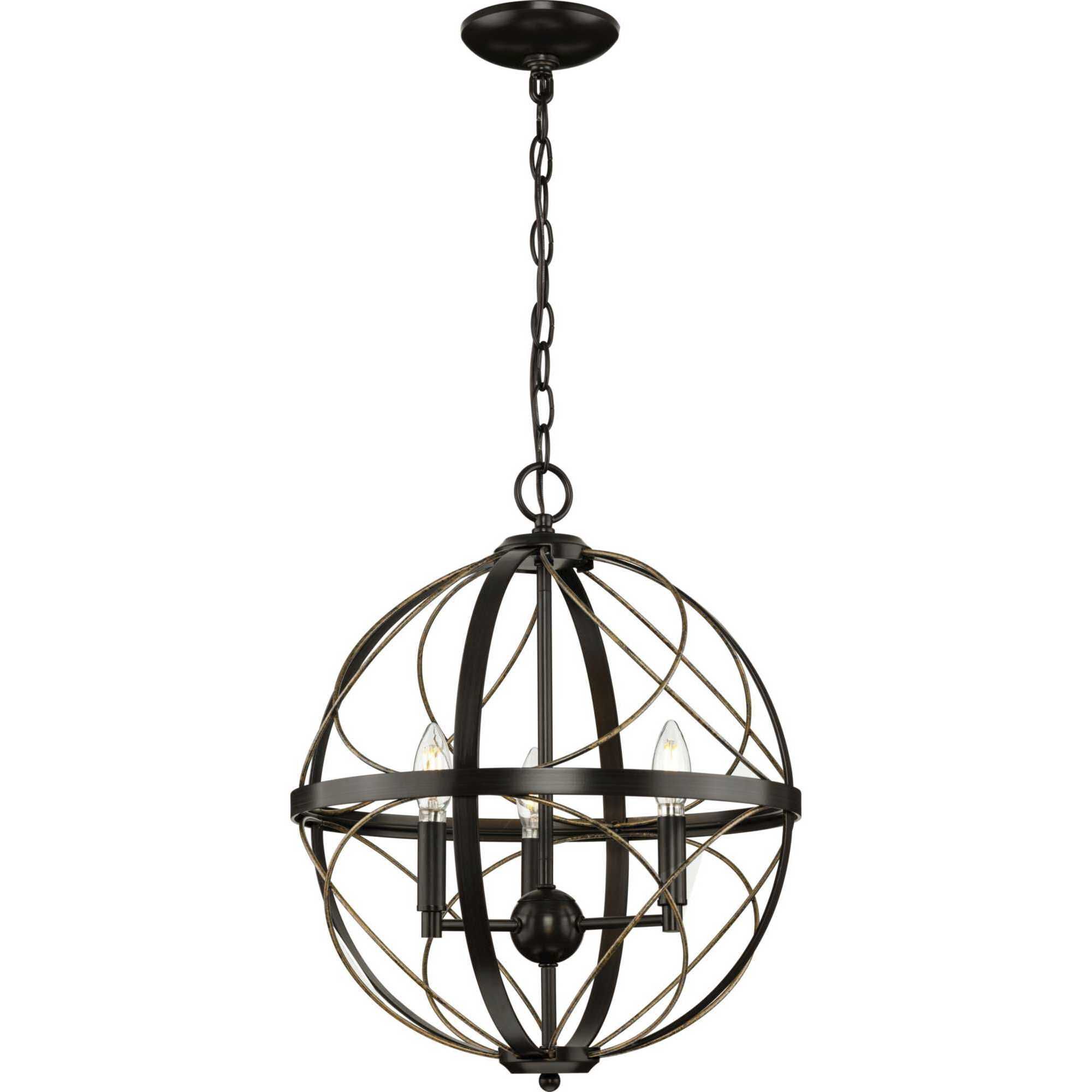 Brandywine 3 Light Antique Bronze Pendant Ceiling Light