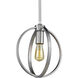 Colson Pendant Ceiling Light in Pewter, No Shade