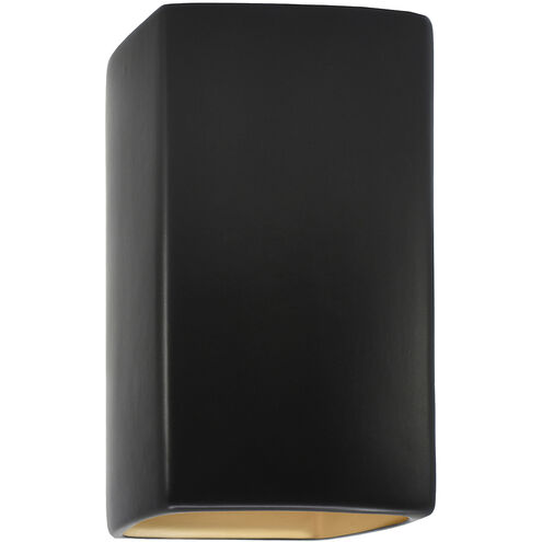 Ambiance LED 7.25 inch Carbon Matte Black and Champagne Gold ADA Wall Sconce Wall Light in 2000 Lm LED, Carbon Matte Black/Champange Gold