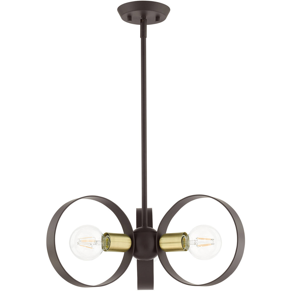 Modesto 3 Light 19 inch Bronze Chandelier Ceiling Light