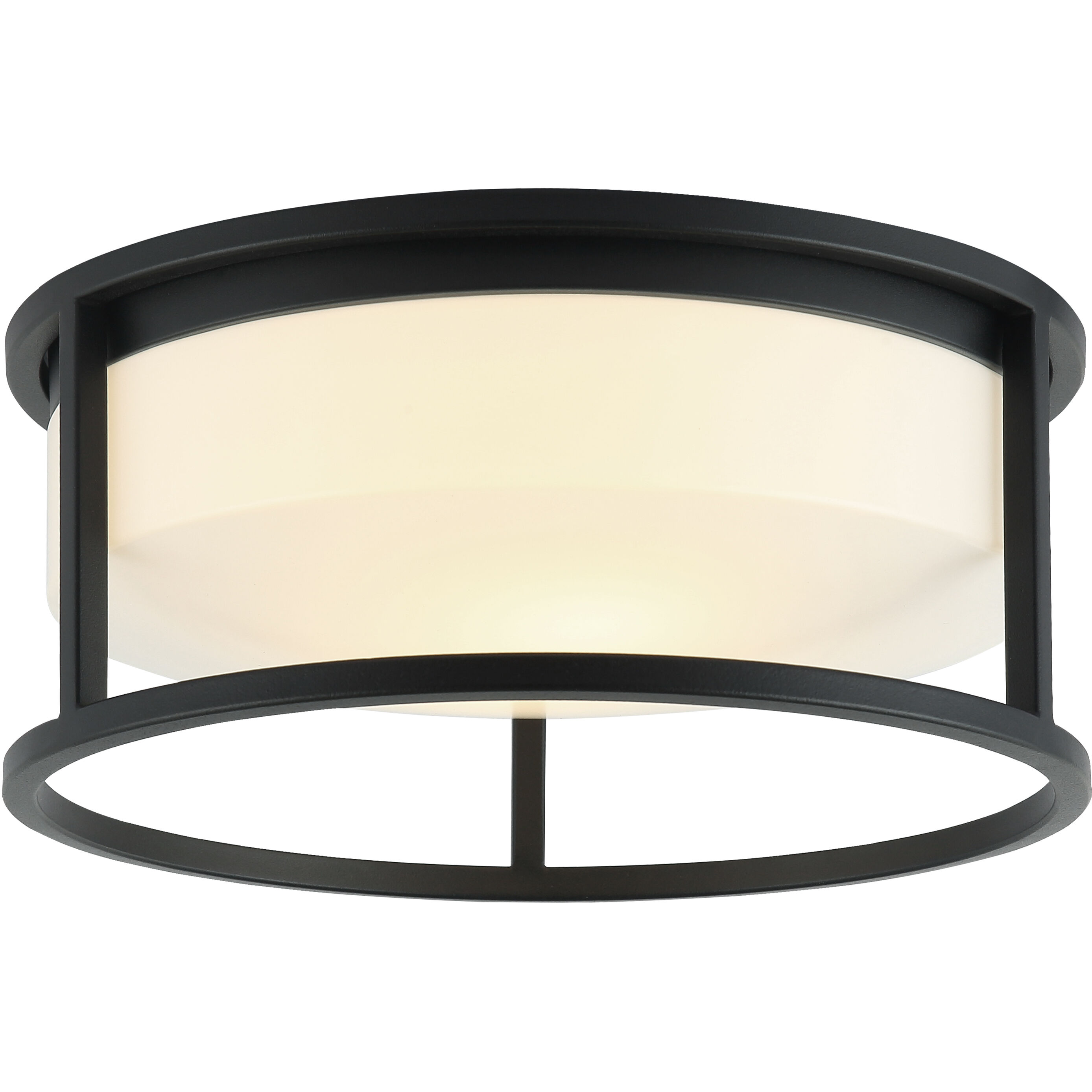 Framerton LED 11.88 inch Matte Black Flush Mount Ceiling Light