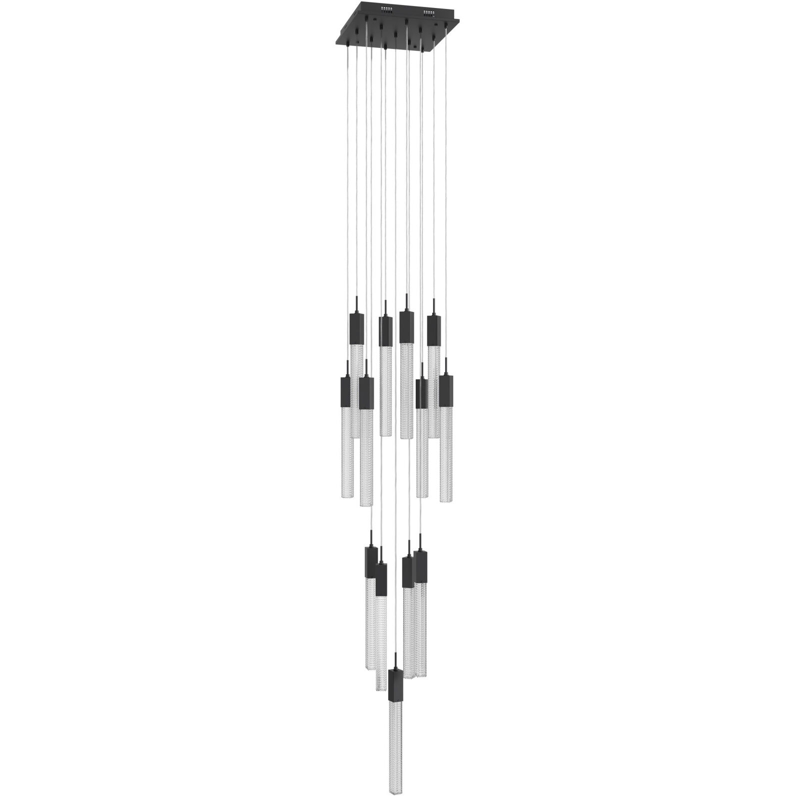 Boa LED 20 inch Black Multi Port Pendant Ceiling Light