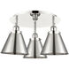 Ballston Urban 3 Light 19.75 inch Polished Nickel Flush Mount Ceiling Light