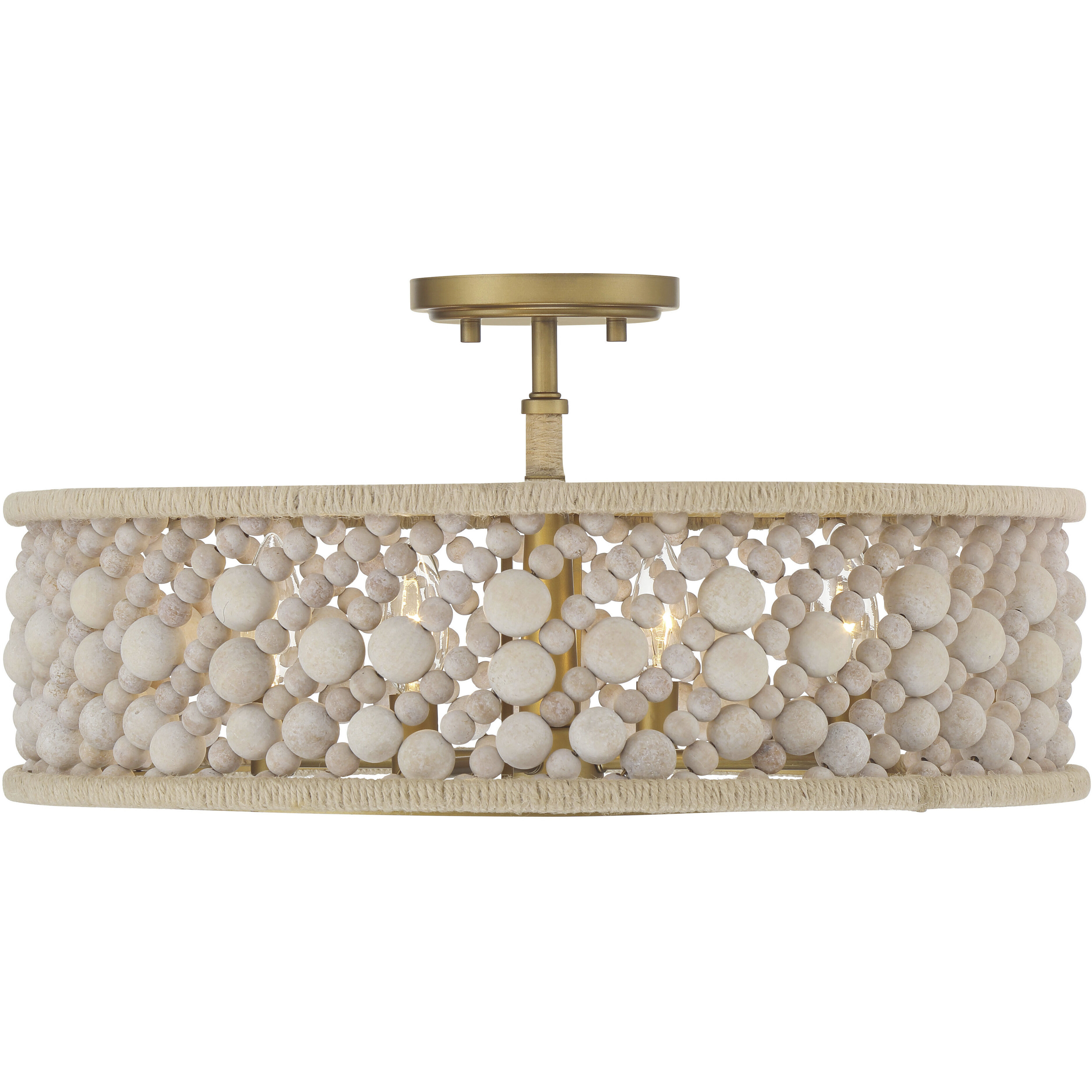 Horsmore 4 Light 20.25 inch Legacy Brass Semi Flush Ceiling Light