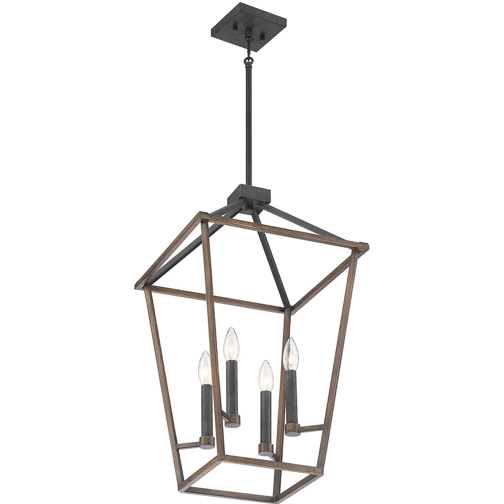 Oaklawn 4 Light 14 inch Whiskey Wood Pendant Ceiling Light