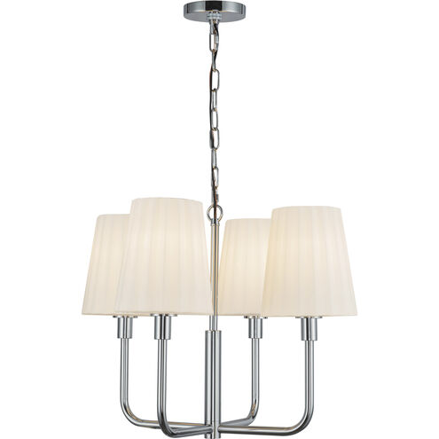 Alora Mood Plisse 4 Light 22.5 inch Chrome Chandelier Ceiling Light