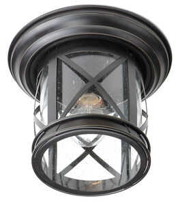 Chandler 1 Light 11 inch Rubbed Oil Bronze Outdoor Flushmount Lantern 