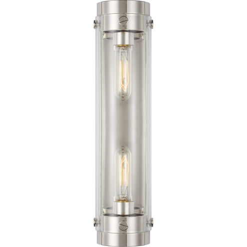C&M by Chapman & Myers Garrett 2 Light 4 inch Polished Nickel Wall Bath Fixture Wall Light