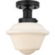 Oxford 1 Light 6.5 inch Matte Black Semi-Flush Mount Ceiling Light