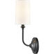 Giselle 1 Light 5 inch Matte Black Sconce Wall Light