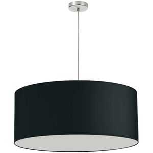 Oversized Drum LED 28 inch Polished Chrome Pendant Ceiling Light in Black