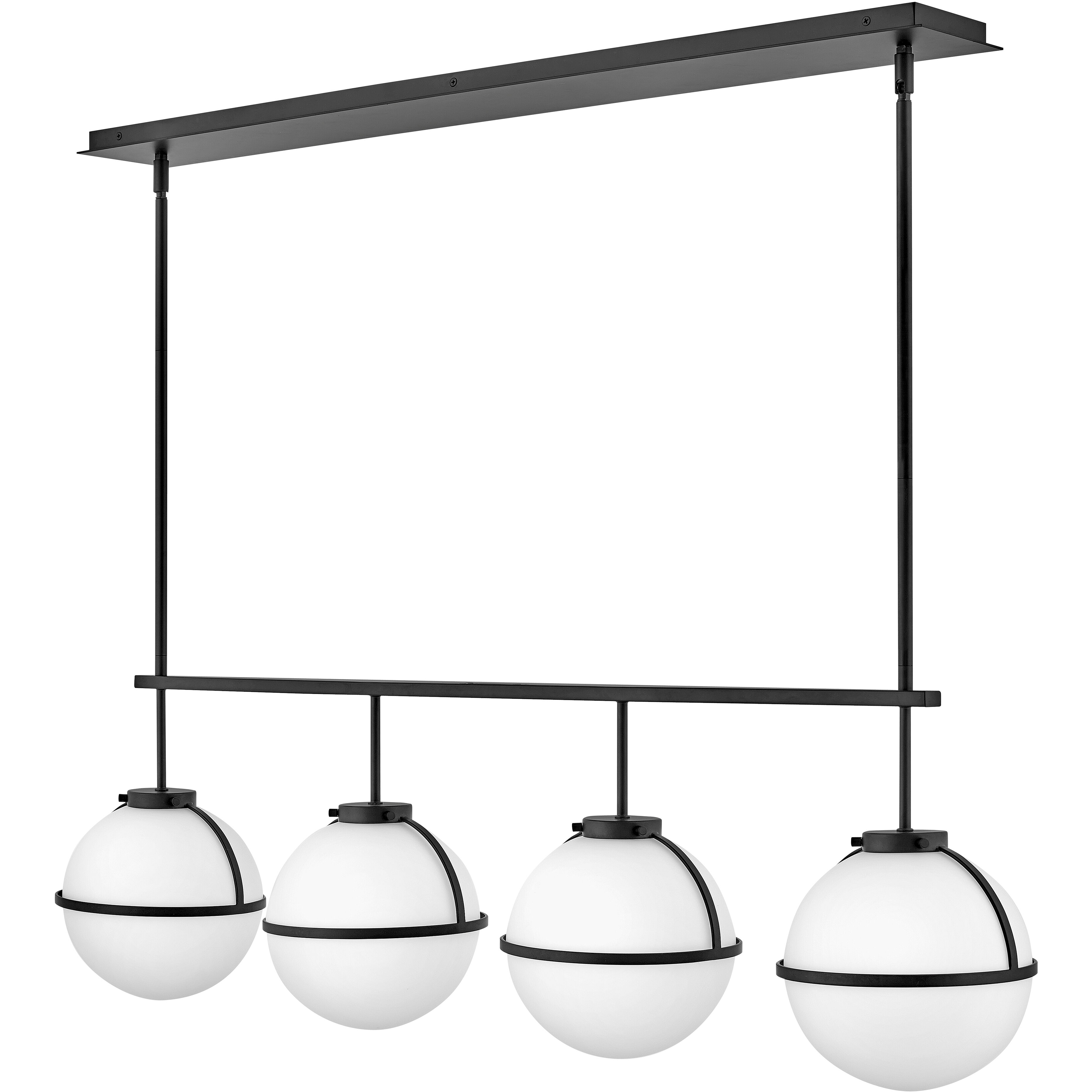 Hollis 4 Light 42.25 inch Black Indoor Linear Chandelier Ceiling Light
