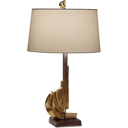 Crescendo 30 inch 40.00 watt Antique Brass Table Lamp Portable Light