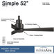 Simple 52 inch Coal Outdoor Ceiling Fan