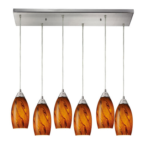Old Saybrook 6 Light 30 inch Satin Nickel Multi Pendant Ceiling Light, Configurable