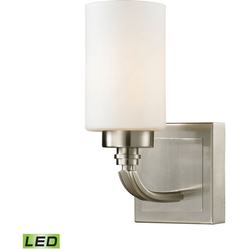 Malverne LED 6 inch Brushed Nickel Vanity Light Wall Light