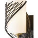 Flow 1 Light 4.5 inch Matte Black and French Gold Left Sconce Wall Light in Matte Black/French Gold