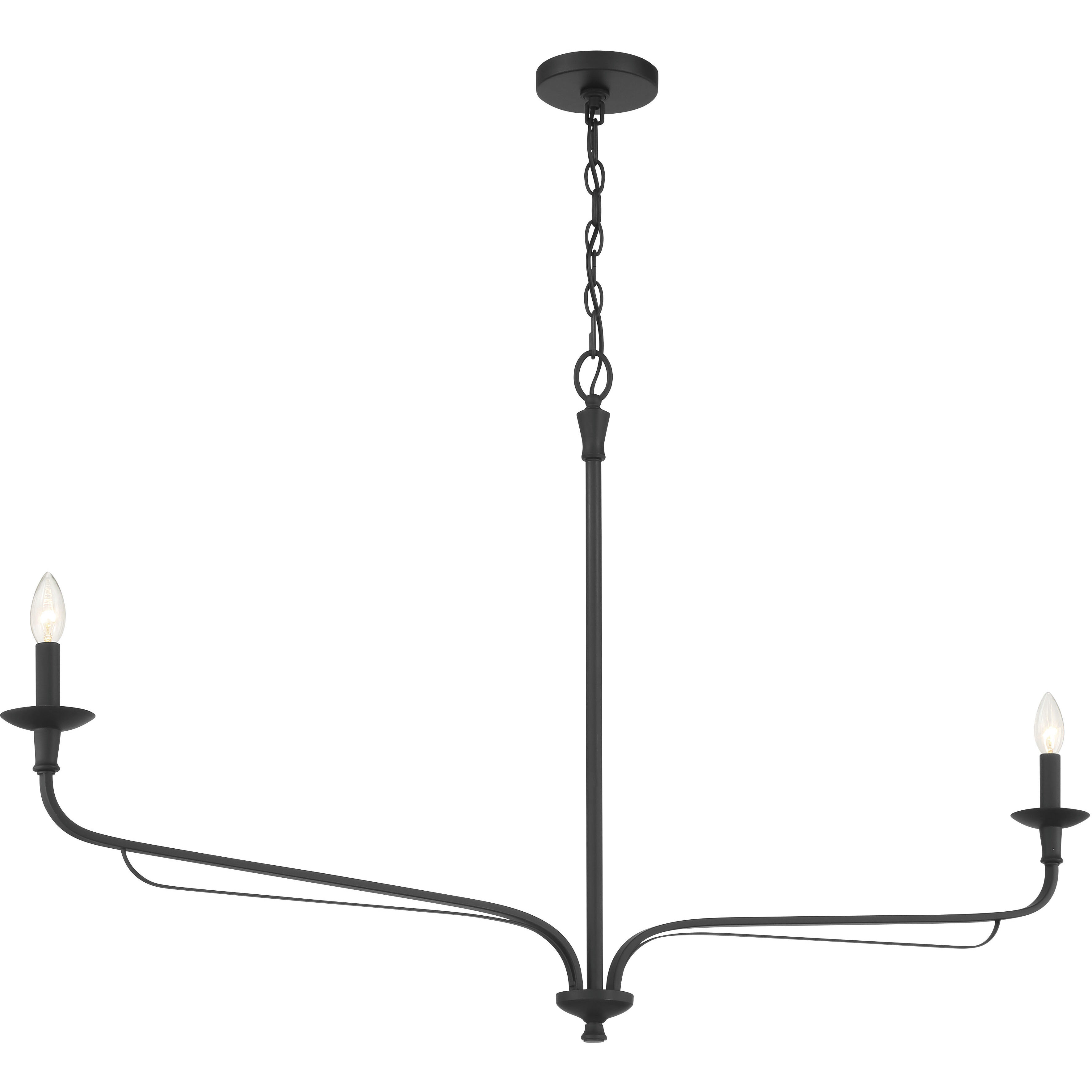 Velena 2 Light 7.5 inch Dark Matte Black Chandelier Ceiling Light