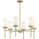 Haynes 6 Light 30 inch Warm Brass Chandelier Ceiling Light, Essentials