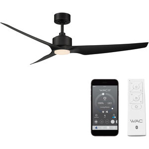 Stella 60 inch Matte Black Downrod Ceiling Fans, Smart Fan