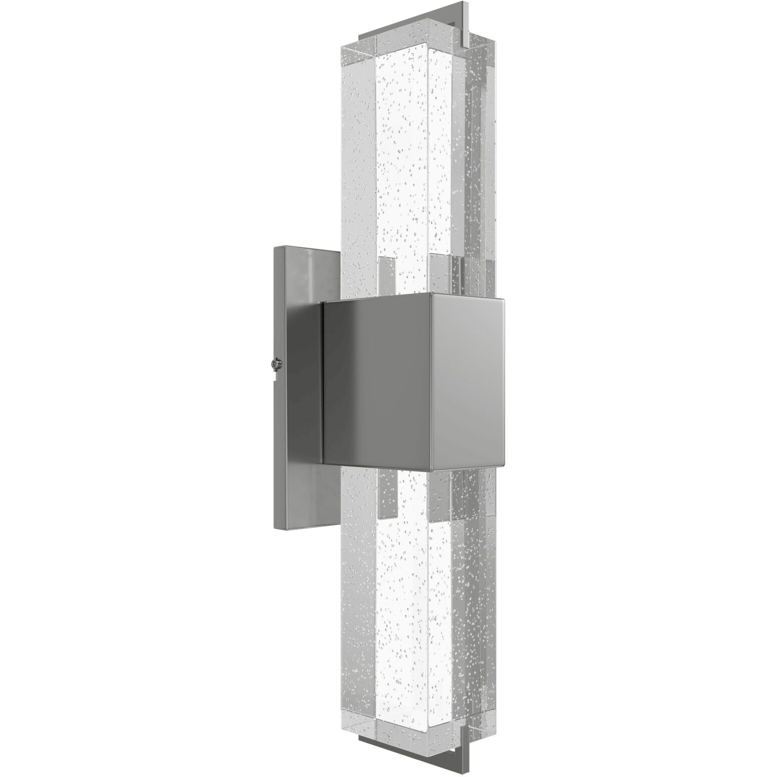 Original Glacier Avenue Wall Sconce Wall Light in Polished Nickel, Bubbled