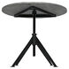 Matilo 30 X 30 inch Matte Black Accent Table, Adjustable