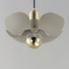 Poppy LED 11.75 inch Silver Gold with Satin Brass Single Pendant Ceiling Light in Silver Gold and Satin Brass