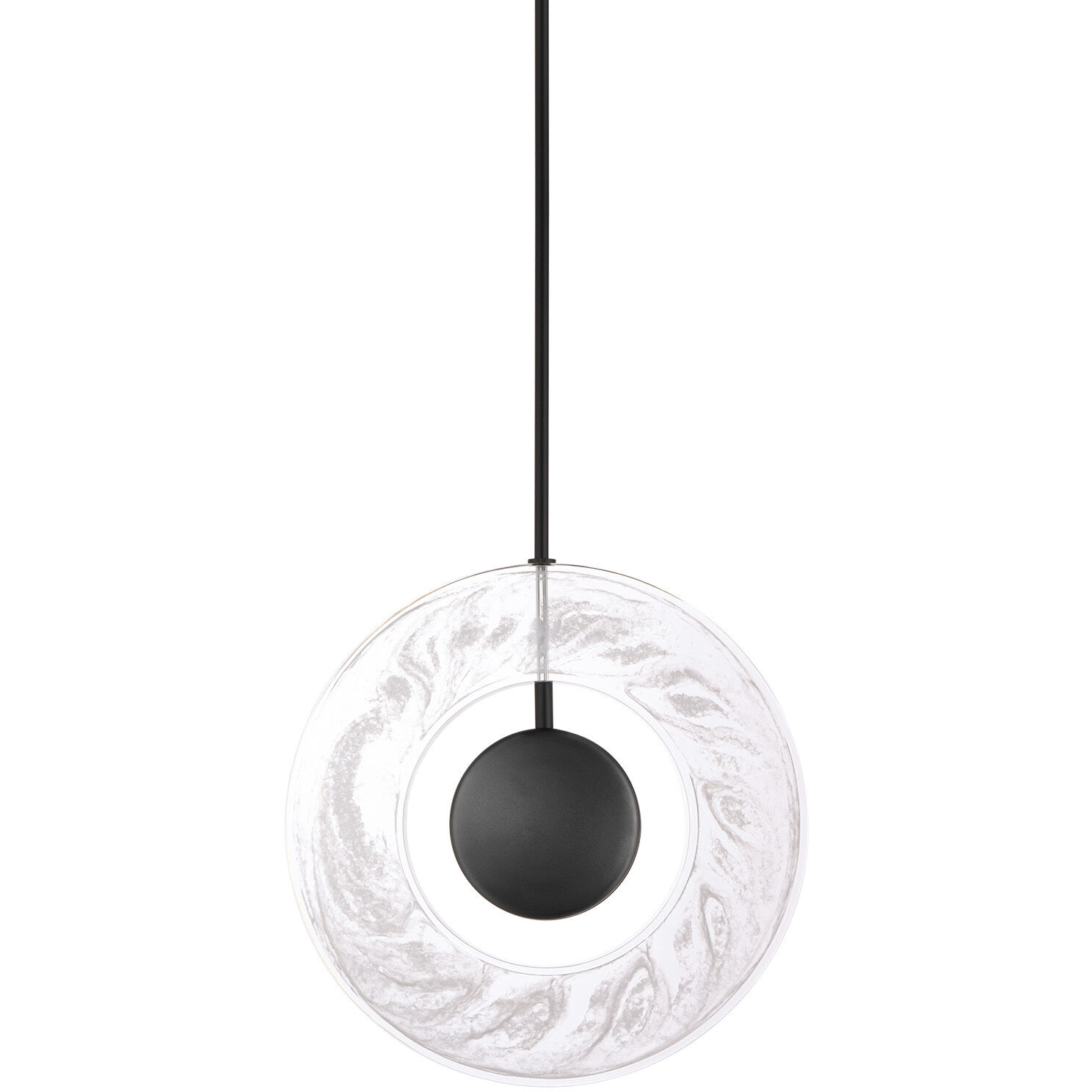 Cymbal 1 Light 14 inch Black Mini Pendant Ceiling Light