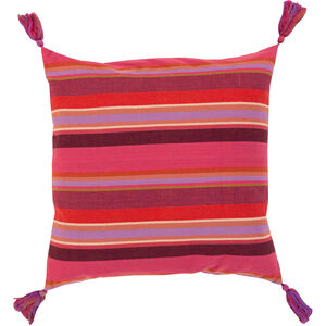 Stadda Stripe 18 inch Bright Purple, Burnt Orange, Burgundy Pillow Kit