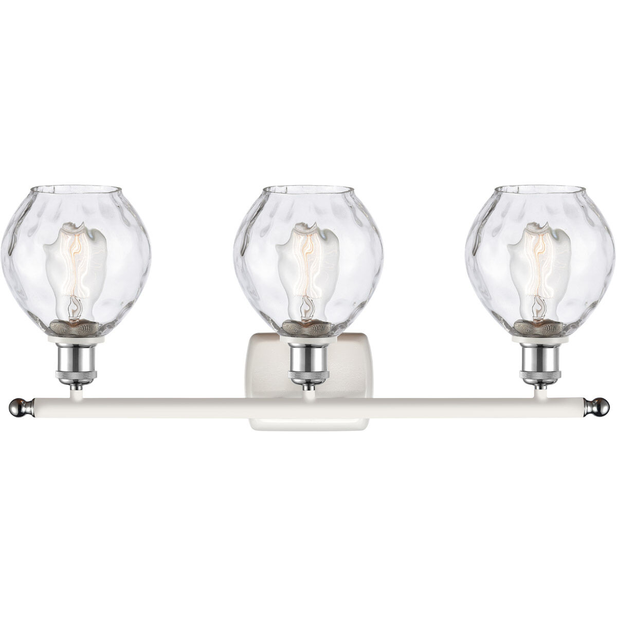 Ballston Small Waverly LED 26 inch White and Polished Chrome Bath Vanity Light Wall Light, Ballston