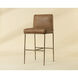 Lathan 42.75 inch Tan Leather Barstool