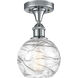 Ballston Small Deco Swirl 1 Light 6 inch Polished Chrome Semi-Flush Mount Ceiling Light, Ballston