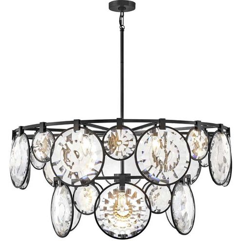 Nala LED 40 inch Black Chandelier Ceiling Light
