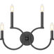 Cordelia 4 Light 20.5 inch Matte Black Wall Sconce Wall Light