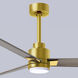 Atlas Alessandra-LK 56 inch Brushed Brass with Gray Ash Blades Indoor/Outdoor Ceiling Fan