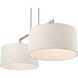 Meridian 2 Light 35 inch Brushed Nickel Linear Chandelier Ceiling Light