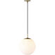 Koa 1 Light 12 inch Etched White Pendant Ceiling Light