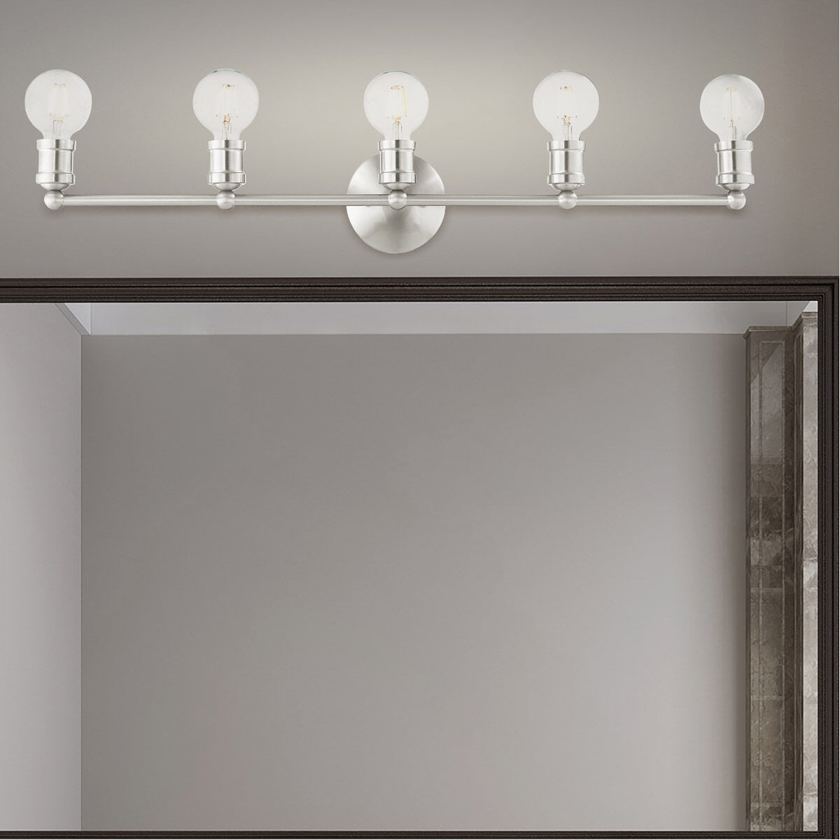Lansdale 5 Light 34 inch Brushed Nickel Vanity Sconce Wall Light