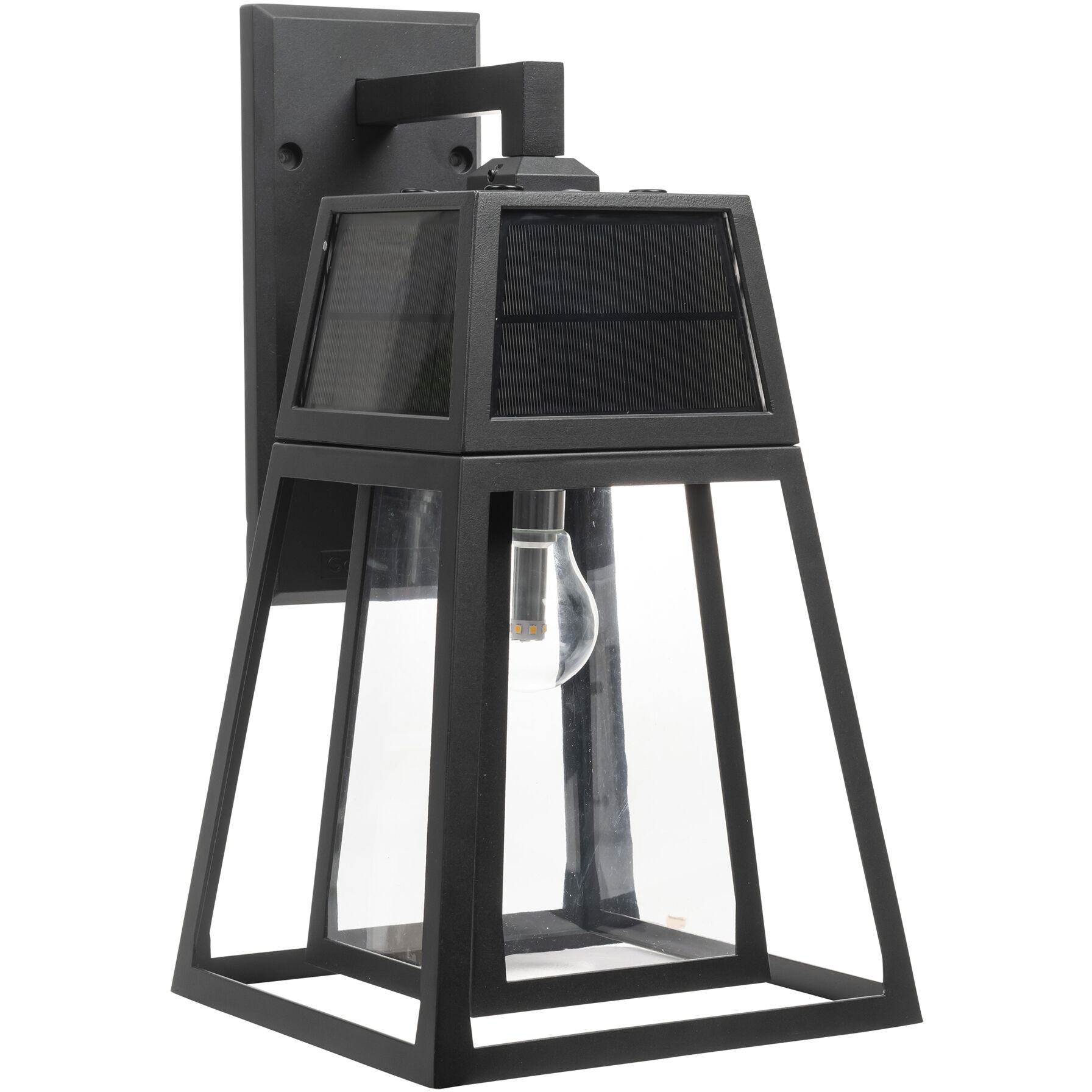 Aria 1 Light 17 inch Black Solar Wall Light 