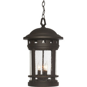 Sedona 3 Light 11 inch Oil Rubbed Bronze Outdoor Hanging Lantern in Seedy
