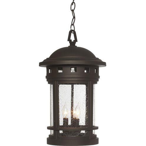 Sedona 3 Light 11 inch Oil Rubbed Bronze Outdoor Hanging Lantern in Seedy
