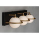 Revolve LED 20.25 inch Black and Gold Bath Vanity Wall Light