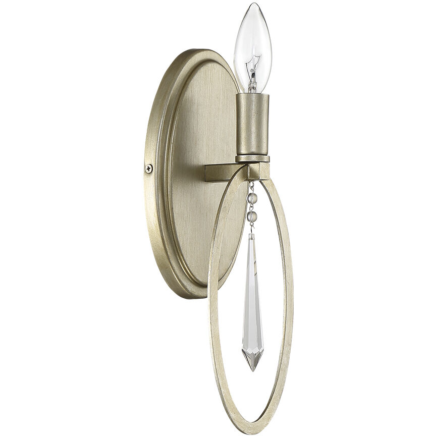Hutton 1 Light 5 inch Sterling Gold Wall Sconce Wall Light