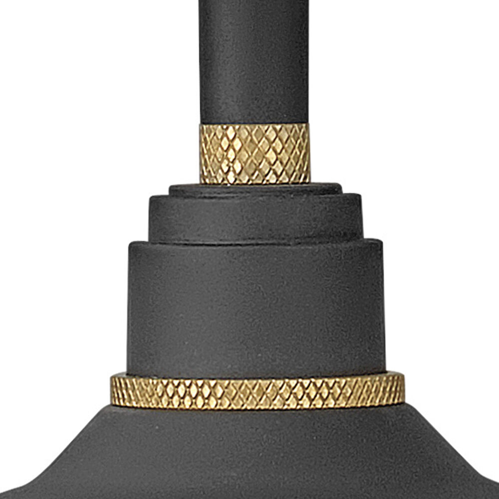 Foundry Classic Outdoor Barn Light in Textured Black, Gooseneck