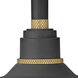 Foundry Classic Outdoor Barn Light in Textured Black, Gooseneck