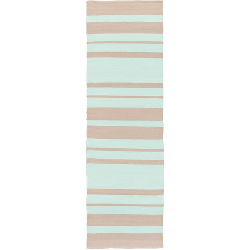 Picnic 96 X 30 inch Mint, Taupe Rug