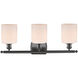 Ballston Cobbleskill LED 26 inch Oil Rubbed Bronze Bath Vanity Light Wall Light in Matte White Glass, Ballston