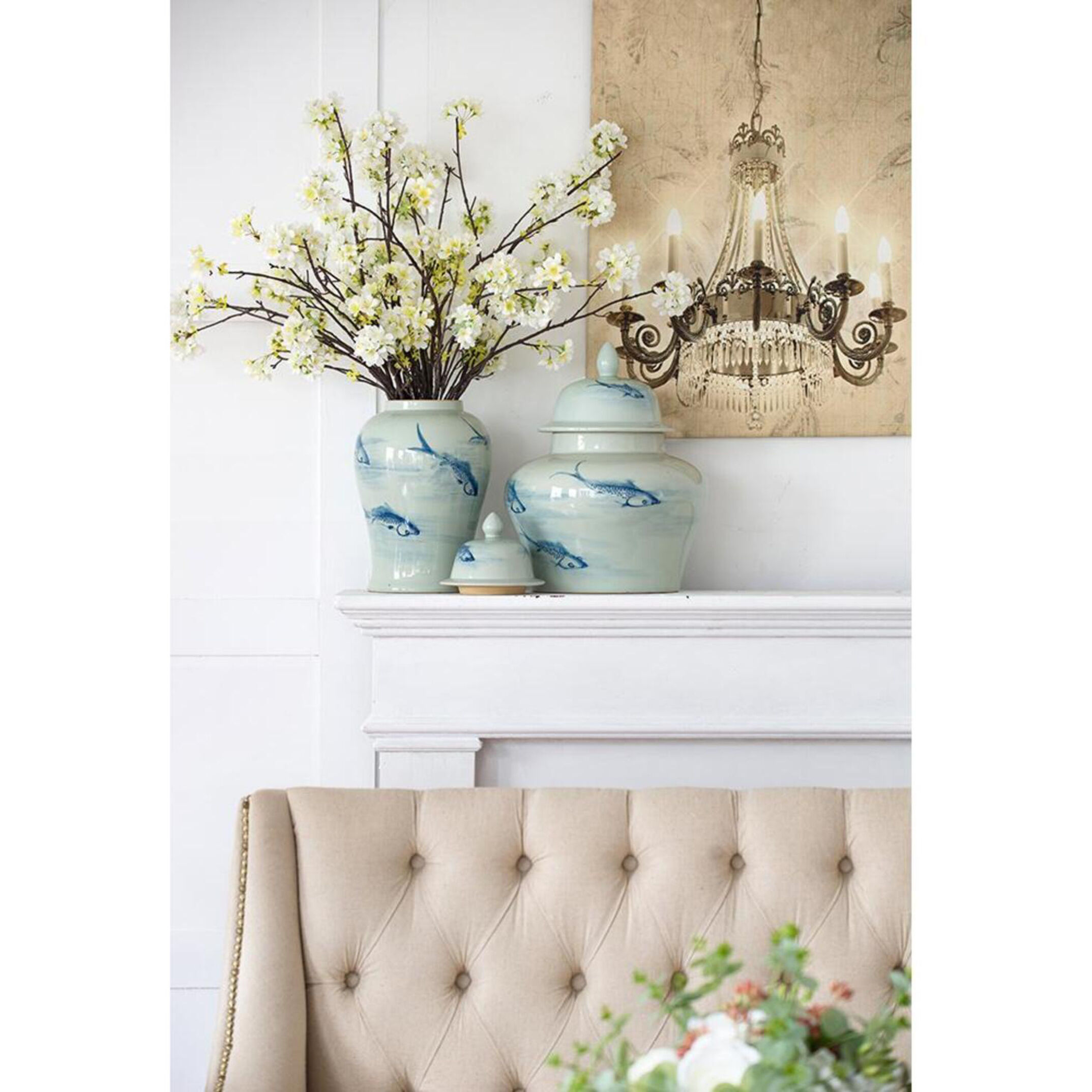 Koi 18.9 X 9.4 inch Vase