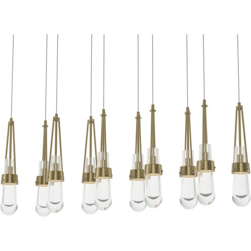 Link 10 Light 44.5 inch Modern Brass Pendant Ceiling Light, Rectangular